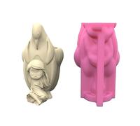 Nonstick Penguins and Girls Pen Holder Mold Flower Pot Silicone Ornament Tool Planter Silicone Flower Pot Pen Holder