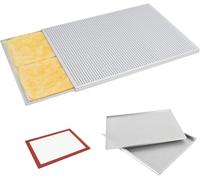 Nonstick Perforated Baking Pan, 2-Layer Crisper Tray for Bread, Meat & Desserts, Mille Feuille Baking Dish, Multipurpose Oven Essential