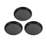 Nonstick Pizza Pan, Set of 3 10 Inch Round Cake Pan Multi Function Bakeware Carbon steel for Cooking (10.6x10.6x1.2in)