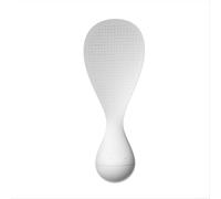 Nonstick Rice Spoon For Kitchen, Plastic Serving Paddle With Ergonomic Handle, Easy To Clean Dishwasher Safe Gadget For Grains And Food, White Color, 17.6 X 6.7 Cm Size(White)