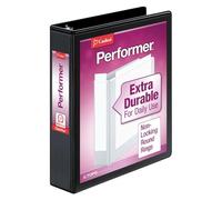 Nonstick Round -Ring Vue Binders, Non-Stick, 1-1/2" Capacity, Black