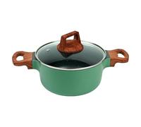 Nonstick Sauce Pan with Lid, 2.7 Quart Saucepan with Double Handles,Small Stock Pots for Cooking, Mike Ramen Pot for Stove, Induction, Gas, PFOA Free (Green, 20CM)
