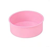 Nonstick Silicone Cake for MOLD Flexible Reusable Pan for Cheesecake Mousse Chocolate and Delicate Desserts Smooth Release Heat Resistant Bakeware Multicolored 4in 6(Tall 8-inch Pink)