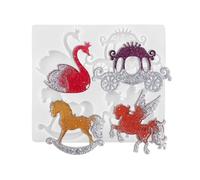 Nonstick Silicone Mold for Resin Projects Making Flying Horse Carriage Jewelry and Decorative Items Simple Release Resin Mold