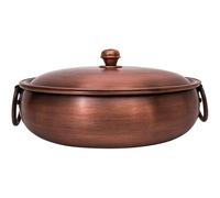 Nonstick Stock Pot with Lid Stockpot Oven Safe Cooking Pot for Stew Pan Extra Thick Copper Pot Handmade Copper Hot Pot Easy To Clean Soup Pot Shabu Shabu Pot for Family Restaurant