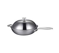 NonStick Wok Pan,Pure Titanium Wok,Frying Pan Non-Stick - All Cooking Hobs: Induction, Ceramic, Halogen, Gas, Electric