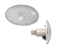 NONSTOP AUTO White Clear Side Indicator Repeater Light Lens Compatible with Ford Transit MK4 MK5 Fiesta KA Mondeo - Universal Left or Right Wing Signal Housing - Styling Upgrade Replaces 1027421