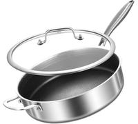 Nontoxicook 30cm 6.6L Ceramic Non-Stick Sauté Pan with Lid