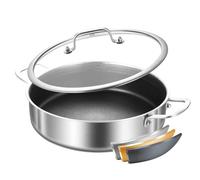 Nontoxicook 30cm 6.6L Ceramic Non-Stick Saute Pan with Lid