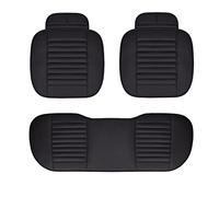 Nonuin Car Seat Covers Car Seat Cushion Seat Pad Mat For VW For Polo For Golf For P&assat CC For T&ouran For Tiguan For Toureg For Touareg For Phaeton For T-R&OC (Color : Black, Size : 3pcs)