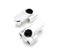 Nonuinz 1 Pair 28mm Motorcycle CNC Handlebar Fat Bar Mount Clamps Risers For B&MW R NineT 2014-2017 2018 S1000R 2013-2018 (Color : Silver)