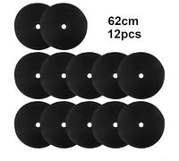 Nonwoven Fabric Tree Mulch Rings 12pcs for Grass Control and Soil Enhancement with Easy Installation Stakes
