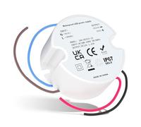 Noobibaba 12V LED Driver IP67, 12V Transformer 15W 1.25A, Waterproof Small LED Driver 240V to 12 Volt for Kitchen Under Cabinet Light Strips, 1 Piece