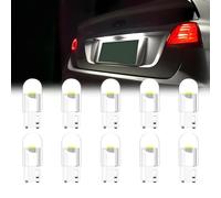 Noobibaba 501 LED Bulbs W5W Bulb, T10 194 168 2825 Number Plate Light LED Side Light, Cool White 6000K 0.5W 12V DC Wedge Base 10-Count