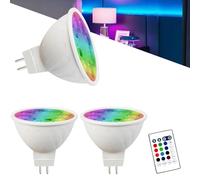 Noobibaba GU5.3 LED 12V, GU5.3 Color Changing and Exclusive Loop Mode (Single Color Fade), RGB + Adjustable White 2700K-6000K, 5W 35W Equivalent, MR16 LED Bulbs Remote Control, 3-Pack