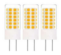 Noobibaba GY6.35 LED Bulb, 12V 4W GY6.35 Bulb, G6.35 Bulb LED T4 JC Type Bi-Pin Base Warm White 3000K, Replace 35W GY6.35/G6.35 Halogen Bulb for Home Kitchen Light, Non-Dimmable 3-Pack