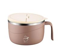 Noodle Bowl Set | 1200ml Portable Lid Fork Soup Mugs | Heat Resistant Noodle Bowl Set,for Kitchen Rice Soup Pasta Oatmeal Gumbo Salad Home College Dorm Room