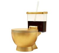Noodle Bowl Set | Toilet Shaped Dinnerware with Built-in Drink Cup and Straw | Multifunctional Hot Soup Bowls | for Dormitory Home College Apartment Camping Office Travel Kitchen