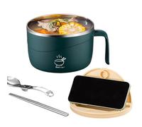 Noodle Bowls - Portable Soup Cups 1.2L with Lid and Fork, Heat-resistant Pasta for Rice Pho Pasta Porridge Soup Salad Home University