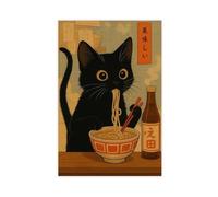 Noodle Cat Thief Anime Japanese Poster Canvas Poster for Office Decor Gift