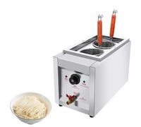 Noodle Cooker 2000W, 2-Hole Rapid Heating Kitchen Appliance, 0-110℃ Temperature Control for Noodles and Dumplings, Ideal for Home and Business Use