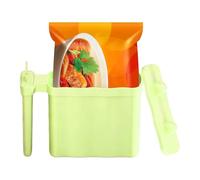 Noodle Cup Holder - ABS, No-Wash Cup With Lid ,Portable | Convenient Cleaning, Cat Ear Design Instant Noodle Bowls With Lids, Drainage, Fork Storage And Handle | For Dorm Home Kitchen Travel Camping