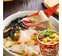 Noodle Leaf in Sour Soup,instant wide noodle soup, ready-to-eat ramen noodle soup,Healthy and Nutritious convenient meal replacement noodles soup,Rice noodles (Mushroom Noodles in soup Leaves,10 barrel)