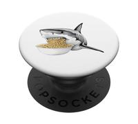 Noodle Loving Ocean Fish Ramen Bowl Humorous Graphic PopSockets Adhesive PopGrip