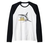 Noodle Loving Ocean Fish Ramen Bowl Humorous Graphic Raglan Baseball Tee