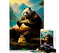 Noodle Munch Panda 1000 Pieces Jigsaws Adults Puzzles Gifts Boost Memory Mental Relax Premium Cut Warm Surprise (50x75cm)