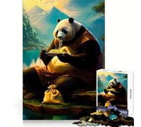 Noodle Munch Panda Jigsaw Puzzles for Adults 1000 Pieces Brain Workout Toy Relaxing Fun Art Assembly (38x52cm)