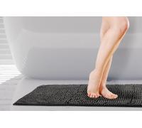Emma Barclay Noodle Soft Touch Non-Slip Bathroom Rug in Black - Bath Mat 45x75cm