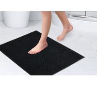 Emma Barclay Noodle Soft Touch Non-Slip Bathroom Rug in Black - Shower Mat 40x60cm