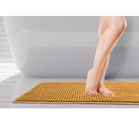 Emma Barclay Noodle Soft Touch Non-Slip Bathroom Rug in Ochre - Bath Mat 45x75cm