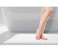 Noodle Soft Touch Non-Slip Bathroom Rug in White - TJ Hughes