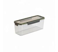 Noodle Storage Jar Airtight Container Spaghetti Canister Pasta Keeper with Silicone Seal Locking Lid Clear View for Dry Goods and Stackable Pantry Use, 2.25L, Style to 2