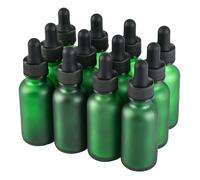 NOOEEISS 12 Pcs, 1oz Dropper Bottle, Green Glass Eye Dropper Bottle, Tincture Bottles with Dropper, Pretty Finish, Leak-Proof Design, Stronger Suction for All Kinds of Mixed Liquids