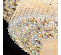 NOOFIE Crystal ceiling lamp round bedroom lamp led ceiling lamp living room crystal lamp