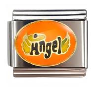 NOOFNO Italian Bracelet Charm,9mm,Angel Wings Typography,Nature & Mystique > Cute