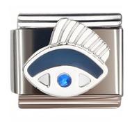 NOOFNO Italian Bracelet Charm,9mm,Blue Gem Devil's Eye,Nature & Mystique > The Devil's Eye