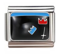 NOOFNO Italian Bracelet Charm,9mm,Crowns and Sword Design,Beauty & Manicure > Black Manicure