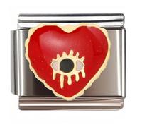 NOOFNO Italian Bracelet Charm,9mm,Devil's Eye Heart,Nature & Mystique > The Devil's Eye