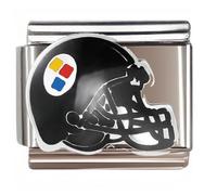 NOOFNO Italian Bracelet Charm,9mm,Football Player with Tri-Color Badge,Entertainment & Leisure > American football Helmet