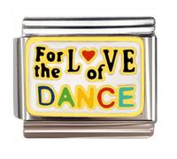 NOOFNO Italian Bracelet Charm,9mm,For the Love of Dance,Sentiments & Affections > Love sentence