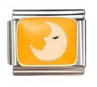 NOOFNO Italian Bracelet Charm,9mm,Halloween Crescent Moon Face,Holiday > Halloween