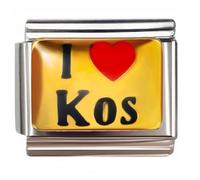 NOOFNO Italian Bracelet Charm,9mm,I Heart Kos Design,Sentiments & Affections > Love sentence