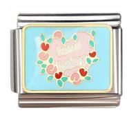 NOOFNO Italian Bracelet Charm,9mm,Love Baby Heart Design,Sentiments & Affections > Family