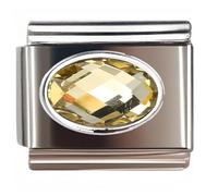 NOOFNO Italian Bracelet Charm,9mm,November,Birthday & Date > Birth Stone - Simple Ellipse