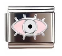 NOOFNO Italian Bracelet Charm,9mm,Pink Devil's Eye,Nature & Mystique > The Devil's Eye