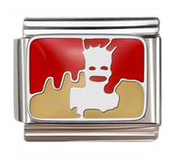 NOOFNO Italian Bracelet Charm,9mm,Red-Eyed White Cartoon Manicure Art,Beauty & Manicure > Manicure